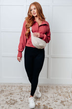Load image into Gallery viewer, Under Her Spell Half Zip Pullover in Mauve