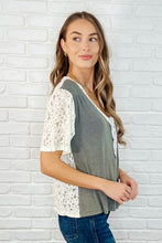 Load image into Gallery viewer, Where'd You Get That V-Neck Top in Asparagus Green