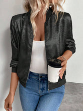 Load image into Gallery viewer, Casual fall print thin cropped bomber jacket