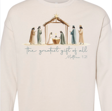 Load image into Gallery viewer, Greatest Gift of All Crewneck Sweatshirt - Bella