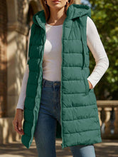 Load image into Gallery viewer, Solid color hooded zip-up cotton vest_CWOCASL00104