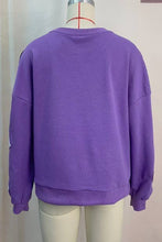 Load image into Gallery viewer, Basketball sequin embroidered overfit long sleeve sweatshirt