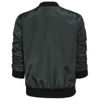 Load image into Gallery viewer, Stylish thin solid crop bomber jacket