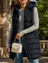 Load image into Gallery viewer, Solid color hooded zip-up cotton vest_CWOCASL00104