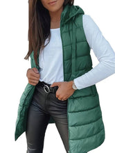 Load image into Gallery viewer, Solid color hooded zip-up cotton vest_CWOCASL00104