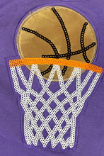 Load image into Gallery viewer, Basketball sequin embroidered overfit long sleeve sweatshirt