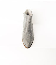 Load image into Gallery viewer, Shine Star Rhinestone Bootie in Silver