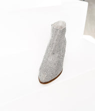 Load image into Gallery viewer, Shine Star Rhinestone Bootie in Silver