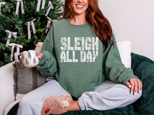Load image into Gallery viewer, Sleigh All Day Evergreen Graphic Tee and Sweatshirt