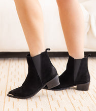 Load image into Gallery viewer, Wylie Suede Ankle Boot in Black