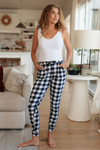 Load image into Gallery viewer, Your New Favorite Joggers in Black and White Check