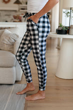 Load image into Gallery viewer, Your New Favorite Joggers in Black and White Check