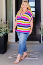 Load image into Gallery viewer, Another One V-Neck Striped Top