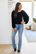 Load image into Gallery viewer, Believe In Miracles Smocked Velvet Top In Black