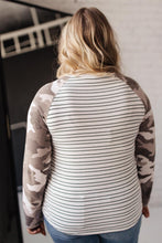 Load image into Gallery viewer, Camo & Stripes Raglan Top