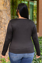 Load image into Gallery viewer, Can You Believe It Basic Long Sleeve Top In Black