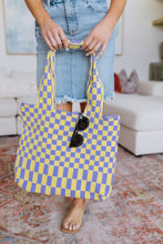 Load image into Gallery viewer, Checkerboard Lazy Wind Big Bag in Lilac & Yellow