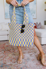 Load image into Gallery viewer, Checkerboard Lazy Wind Big Bag in Lilac & Yellow