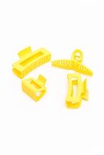 Load image into Gallery viewer, Claw Clip Set of 4 in Lemon