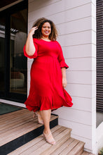 Load image into Gallery viewer, Cloudy Skies Dress in Crimson
