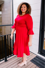 Load image into Gallery viewer, Cloudy Skies Dress in Crimson