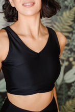 Load image into Gallery viewer, Come Sail Away Swim Top In Black