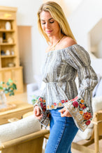 Load image into Gallery viewer, Don't Tempt Me Embroidered Blouse