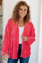 Load image into Gallery viewer, Feeling Fuchsia Velvet Button Down