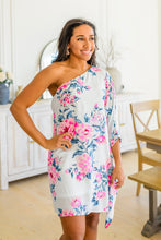 Load image into Gallery viewer, Forever Smitten Floral One Shoulder Dress