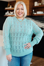 Load image into Gallery viewer, Hole In One Sheer Pointelle Knit Sweater