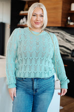 Load image into Gallery viewer, Hole In One Sheer Pointelle Knit Sweater