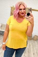 Load image into Gallery viewer, Melange Burnout V-Neck T-Shirt in Yellow Gold