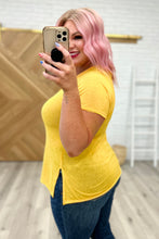 Load image into Gallery viewer, Melange Burnout V-Neck T-Shirt in Yellow Gold