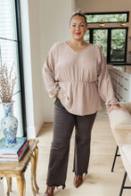 Load image into Gallery viewer, Imagine It All V-Neck Peplum Top