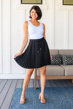 Load image into Gallery viewer, Just a Flirt Pleated Skirt in Black