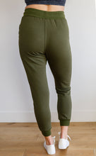 Load image into Gallery viewer, Kick Back Distressed Joggers in Olive