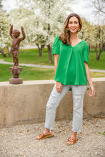 Load image into Gallery viewer, Let's Meet Up Green Blouse