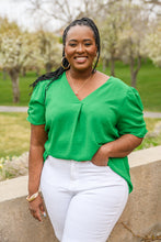 Load image into Gallery viewer, Let's Meet Up Green Blouse