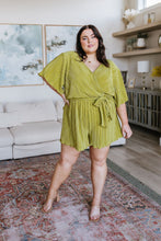 Load image into Gallery viewer, Lovely Life Plisse Romper in Green