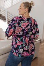 Load image into Gallery viewer, Little Lovely Blouse in Navy Paisley