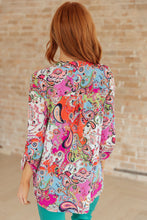 Load image into Gallery viewer, Lizzy Top in Pink Paisley Mix Print