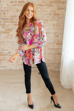 Load image into Gallery viewer, Lizzy Top in Pink Paisley Mix Print