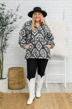 Load image into Gallery viewer, Lounge Day Hoodie in Black & White