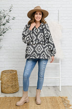 Load image into Gallery viewer, Lounge Day Hoodie in Black & White