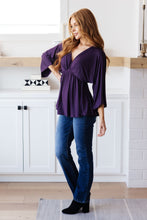 Load image into Gallery viewer, Love On The Line V-Neck Peplum Blouse