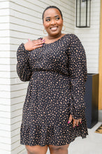 Load image into Gallery viewer, Make Your Happiness Long Sleeve Dress in Black