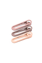 Load image into Gallery viewer, Oval Hair Clips Set of Three In Shades of Brown