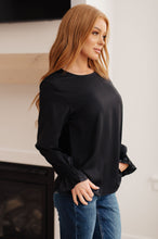 Load image into Gallery viewer, Peaceful Moments Smocked Sleeve Blouse in Black