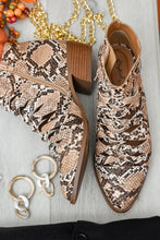 Load image into Gallery viewer, Sadie Ankle Boots In Snakeskin
