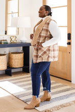 Load image into Gallery viewer, Snug And Stylish Plaid Fur Lined Wide Collar Vest